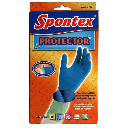 SPONTEX 11951 HeavyDuty Protector Gloves, S, Rubber, Blue 11951ZQK